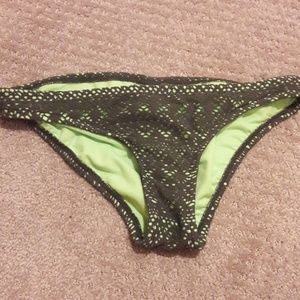 Mudd Bikini bottom M green gray cute